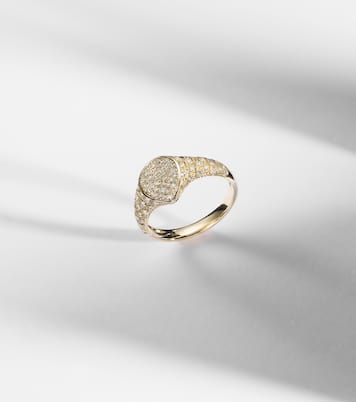 Mini 9kt gold ring with diamonds | Yvonne Léon