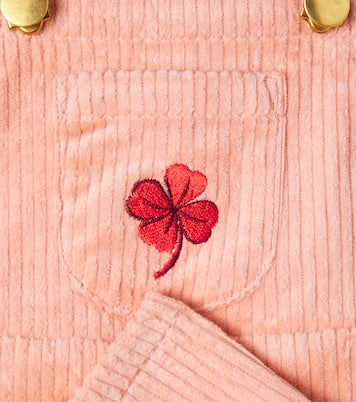 Baby embroidered cotton corduroy overalls | Mini Rodini
