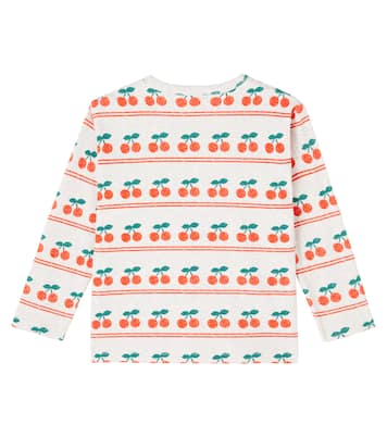 Cherry printed cotton-blend T-shirt | Tinycottons
