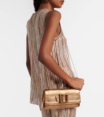 Maygot metallic leather clutch | Manolo Blahnik