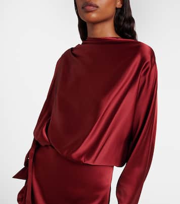 Phoebe silk-blend satin minidress | Staud
