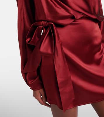 Phoebe silk-blend satin minidress | Staud