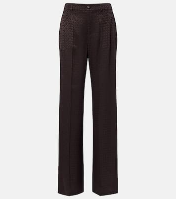 Silk jacquard wide-leg pants | Gucci
