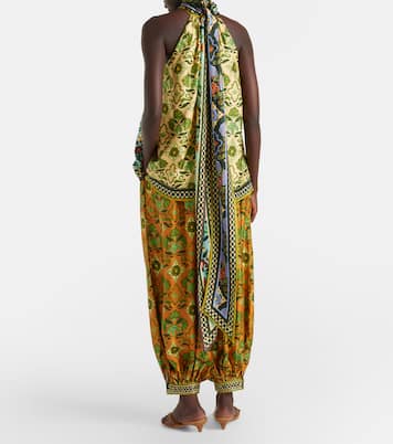 Cece floral silk tapered pants | Alémais