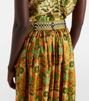 Cece floral silk tapered pants | Alémais