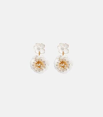 Pendientes florales con cristales | Carolina Herrera