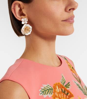 Pendientes florales con cristales | Carolina Herrera