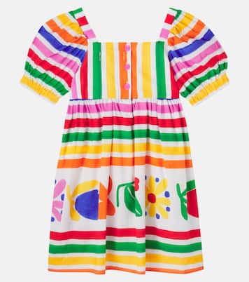 Bedrucktes Kleid Barrado aus Baumwolle | Fábula