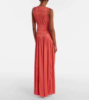 Tasneem plissé satin gown | Ulla Johnson
