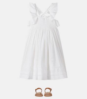 Anaya ruffled embroidered cotton dress | Louise Misha