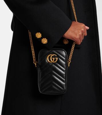 Borsa a tracolla GG Marmont Mini in pelle | Gucci