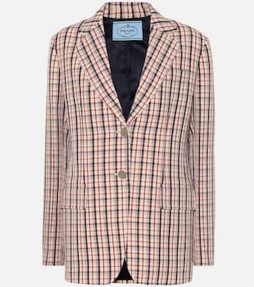 Checked wool blazer | Prada