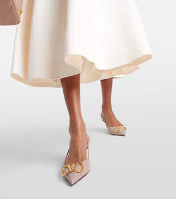 Slingback-Pumps VLogo Signature 50 aus Leder | Valentino Garavani