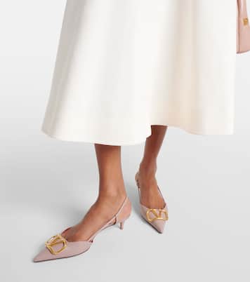 Slingback-Pumps VLogo Signature 50 aus Leder | Valentino Garavani