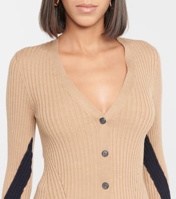 Ribbed-knit cardigan | Victoria Beckham