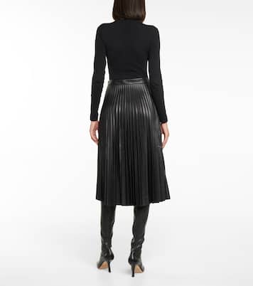 Jupe midi White Label en cuir synthétique | Proenza Schouler