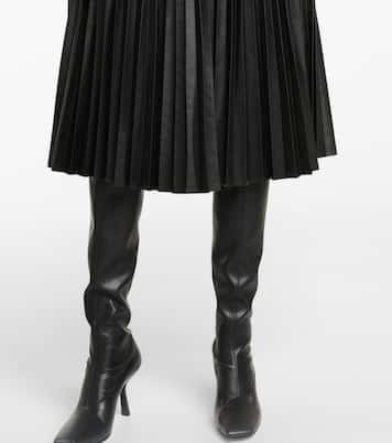 Jupe midi White Label en cuir synthétique | Proenza Schouler