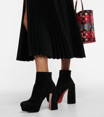 Bottines Movida 130 à plateau en daim | Christian Louboutin