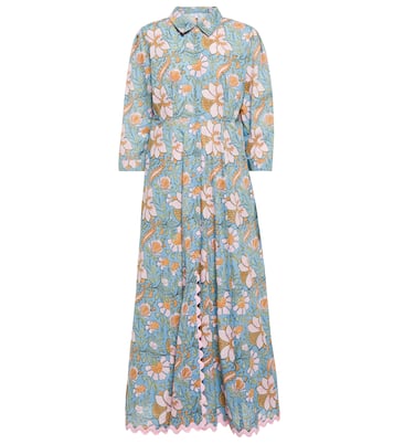 Floral cotton shirt maxi dress | Juliet Dunn