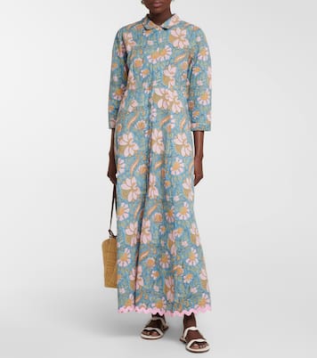 Floral cotton shirt maxi dress | Juliet Dunn