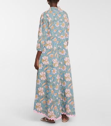 Floral cotton shirt maxi dress | Juliet Dunn