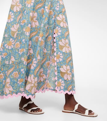 Floral cotton shirt maxi dress | Juliet Dunn