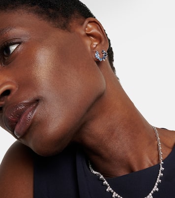 Boucles d’oreilles en or blanc 18 cts, diamants et saphirs | Suzanne Kalan