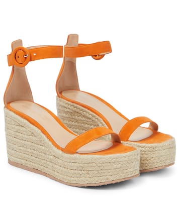Sandali espadrillas Portofino in suede con zeppa | Gianvito Rossi