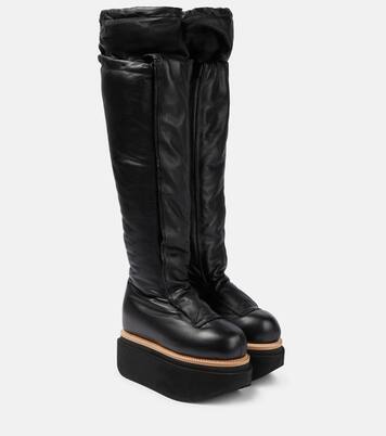 Botas mosqueteras de piel con plataforma | Sacai
