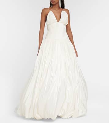 Robe de mariée longue Leith en soie | Danielle Frankel