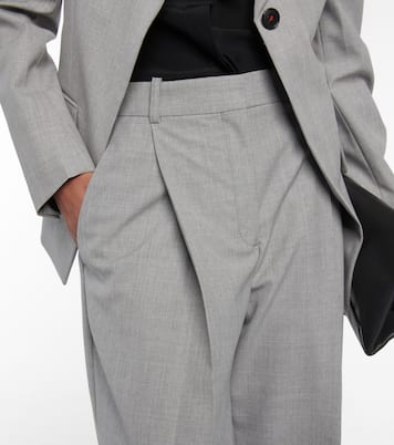 Pantalon ample en laine vierge | Victoria Beckham