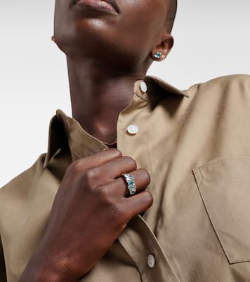 Bague en or jaune 14 ct, diamants et topazes | Suzanne Kalan