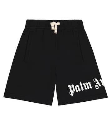 Shorts in jersey di cotone con logo | Palm Angels Kids