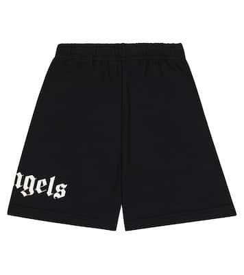 Shorts in jersey di cotone con logo | Palm Angels Kids