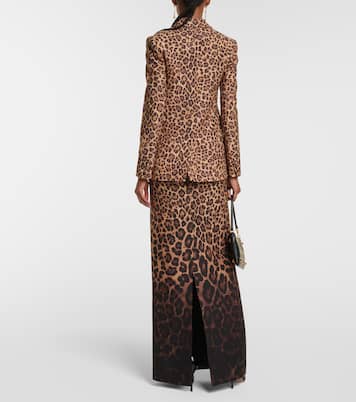 Leopard-print Crêpe Couture blazer | Valentino