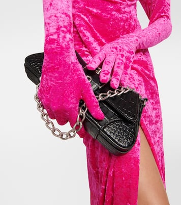 Diva gloves velvet maxi dress | Vetements