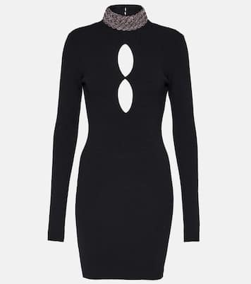 Embellished wool-blend minidress | Giuseppe di Morabito