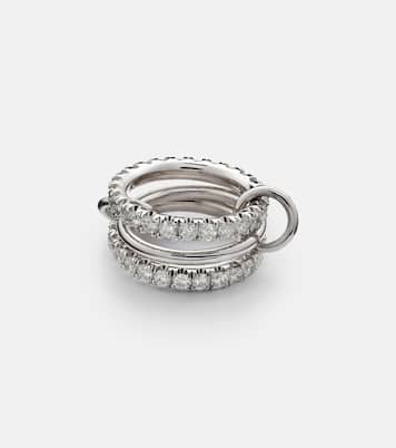Anello Juno in oro bianco 18kt con diamanti  | Spinelli Kilcollin