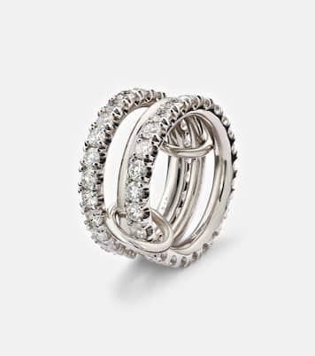 Anello Juno in oro bianco 18kt con diamanti  | Spinelli Kilcollin