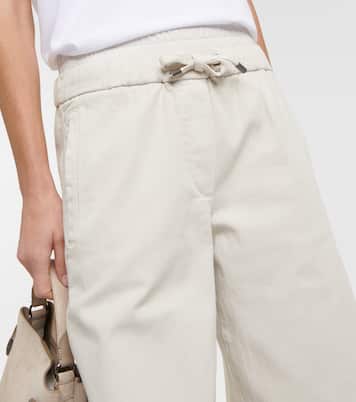 Jeans a gamba larga e vita alta | Brunello Cucinelli
