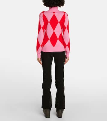 Intarsia wool turtleneck sweater | Perfect Moment