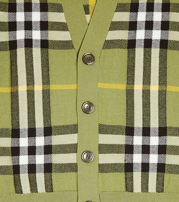 Cardigan Burberry Check aus einem Wollgemisch | Burberry Kids