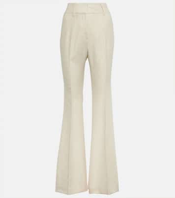 Pantalon évasé Rhein en laine et soie | Gabriela Hearst