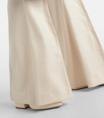 Pantalon évasé Rhein en laine et soie | Gabriela Hearst