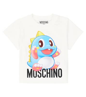 Baby - T-shirt in jersey di cotone con stampa | Moschino Kids