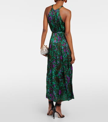Vestido midi Kareese de satén estampado | Velvet