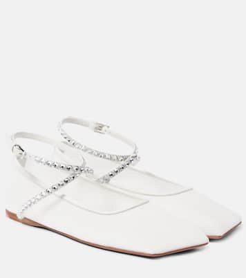 Verzierte Ballerinas Ane aus Mesh | Amina Muaddi