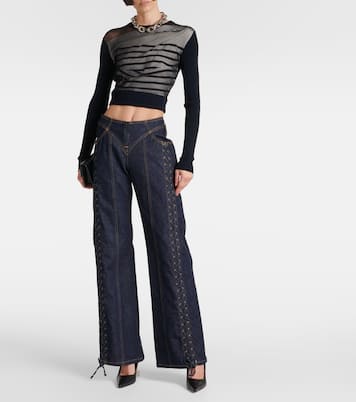 Top The Marinière de jersey y tul | Jean Paul Gaultier