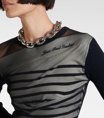 Top The Marinière de jersey y tul | Jean Paul Gaultier