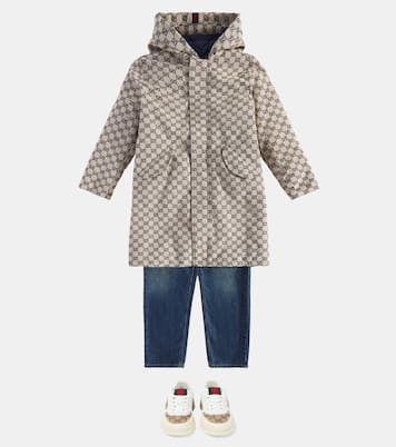 Sneakers GG in canvas con pelle | Gucci Kids